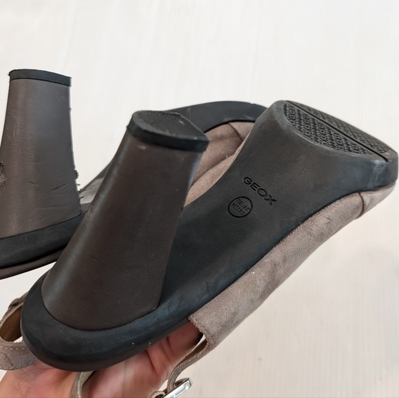 GEOX Respira women's peep toe sling-back heeled booties sandals - Picture 11 of 14